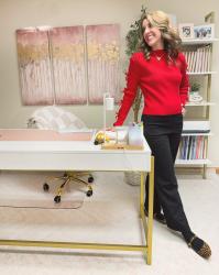 Valentine-Ready Style: Legging-Soft Jeans + Bow Details