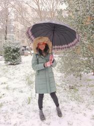 FRIDAY FASHION ILLUSTRATION: NEW SAGE GREEN PUFFER!