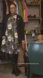 What I Wore: Black Blazer with Zuri Dress and Black Boots