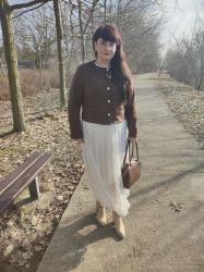 Powiew wiosny - stylizacja z koronkową spódnicą 