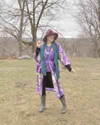 Adventures in Thrifting Part 23: Purple Robe with Teal Accessories & Spread The Kindness Link Up On the Edge #798