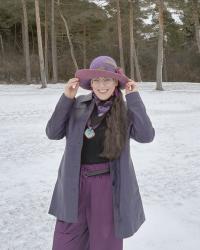 A Boho Twist on FJackets Purple Leather Coat & Spread The Kindness Link Up On the Edge #799