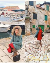 I visited Stari Grad Off-Season Wearing a Red Vintage Dress