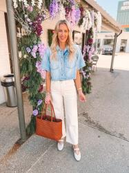 Spring Cream Jeans Outfit