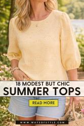18 Modest But Stylish Summer Tops With Sleeves (with styling tips!)