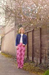 Nieuwe lente-outfits | Gestreepte zomerjurk & roze fladderbroek