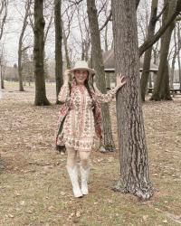 Adventures in Thrifting Part 25: White Floral Dress & Spread The Kindness Link Up On the Edge #804