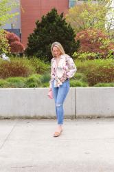 Spring Style: Floral Satin Shirt + Dior Miss Caro Bag