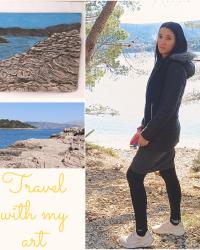 KAMENJARA BEACH, VRBOSKA, TRAVEL WITH MY ART #46