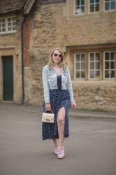 A Navy Dress In Lacock Village
