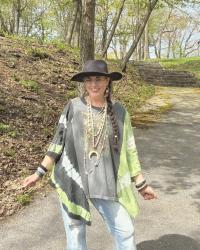 DIY Tee Shirt Poncho & Salt Water Sandals