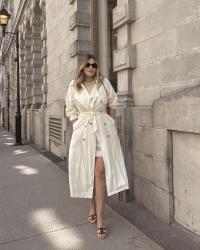 Satin trench coat