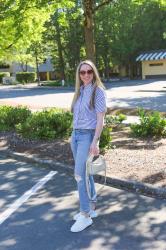 Spring Style: Casual Stripes + The Horse Mini Clementine Bag