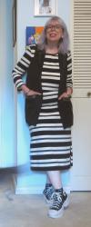 Weekend Wrap-Up: Haircut in Stripes; Brunch Velvet; and Birthday Party Two-Fer in Orange Snake and Mrs. Roper Caftan