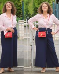 Dunkelblaue Hose - maritimer Look light