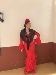 FLAMENCA. ROJO DE ENCAJE CON MODA ROCÍO