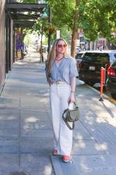 Summer Style: High Waist Wide Leg Jeans + Espadrilles