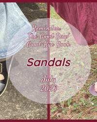 Reminder: The Good Buy/Good-Bye Book-Sandals