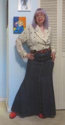 Weekend Wrap-Up: Friday in Office Pajama-Shirt and Mermaid Skirt; Weird Adidas With White Jeans