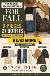 How to Use the Sudoku Packing Method for Fall: 9 Pieces, 27 Stylish Outfits
