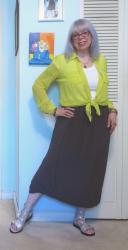 Mom-Day Doing It All, in Chartruese, Brown and Silver