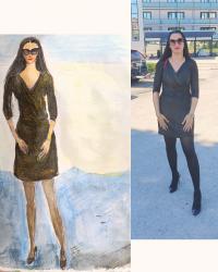  Metallic Dress in Biograd na Moru: Friday Fashion Illustration