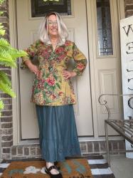 Style Imitating Art:  Rooster and Hen with Hydrangeas