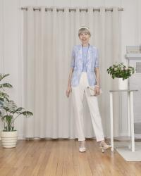 Icy Pastel Blue Lace Jacket, to Beat the Summer Heat