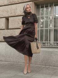 In brown