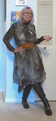 Mom-Day in Grey Cotton and Boots