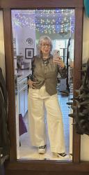 Mom-Day in a Waistcoat, White Jeans and a Tabard 