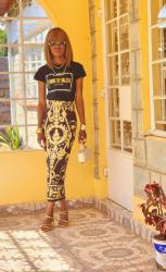 The High-Low Remix: Mastering the Graphic Tee and Midi Skirt Look