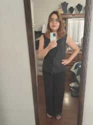 Outfit propio: Blusa negra + jeans amplios negros.