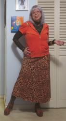 Orange Velour and Satin Tiger