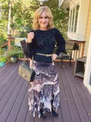 Adding Flowy Boho Style to My Fall Wardrobe with a Printed Maxi Skirt