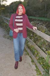 Burgundy and Blue + Style With a Smile Link Up